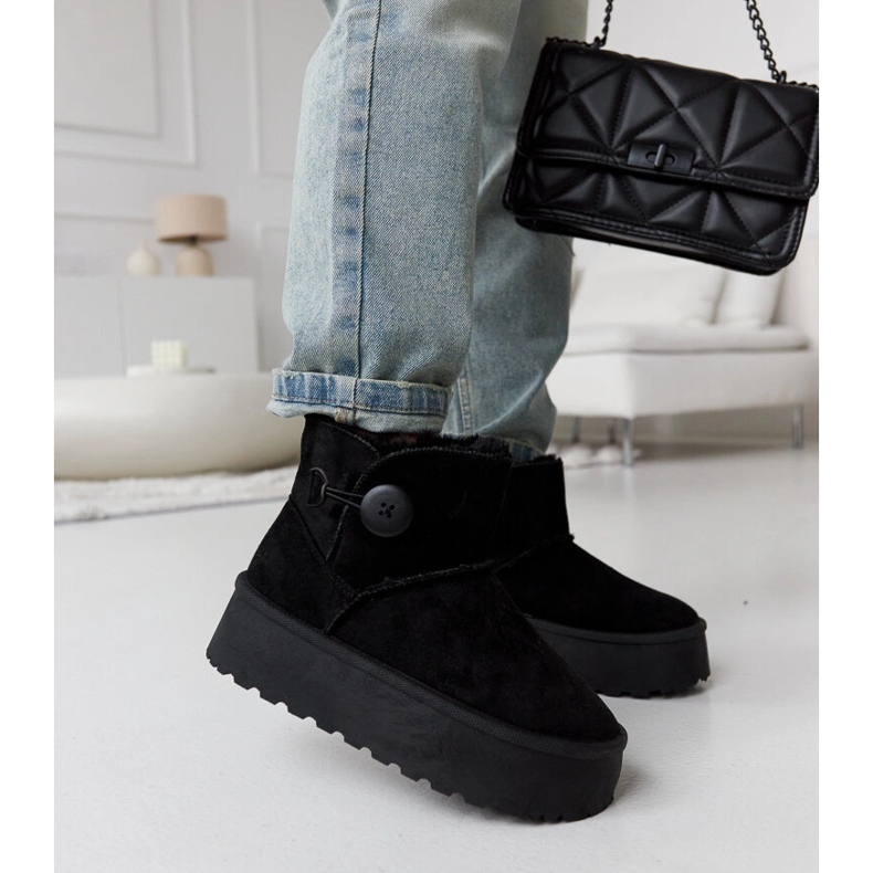 Schwarze, kurze, isolierte Schneestiefel von Casimiro 2