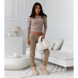 Braune isolierte kurze Schneestiefel von Menaggio 1