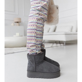 Graue isolierte Schneestiefel auf der Tucson-Plattform 1