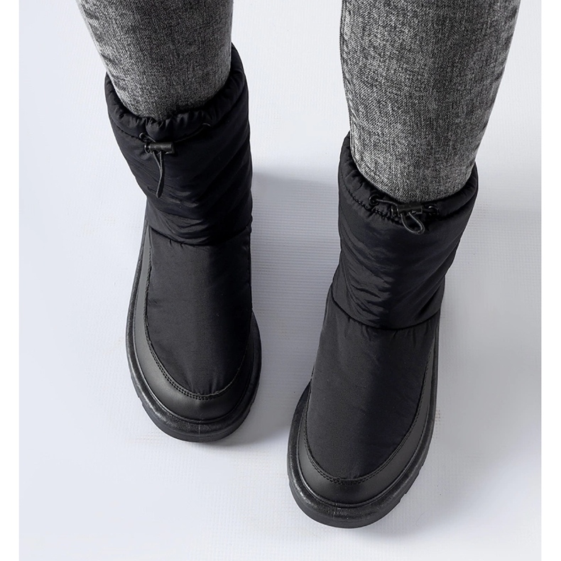 Schwarze isolierte Whitetail-Schneestiefel 1