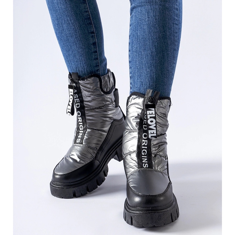 Isolierte Moorhead-Schneestiefel in Graphit und Schwarz grau 1