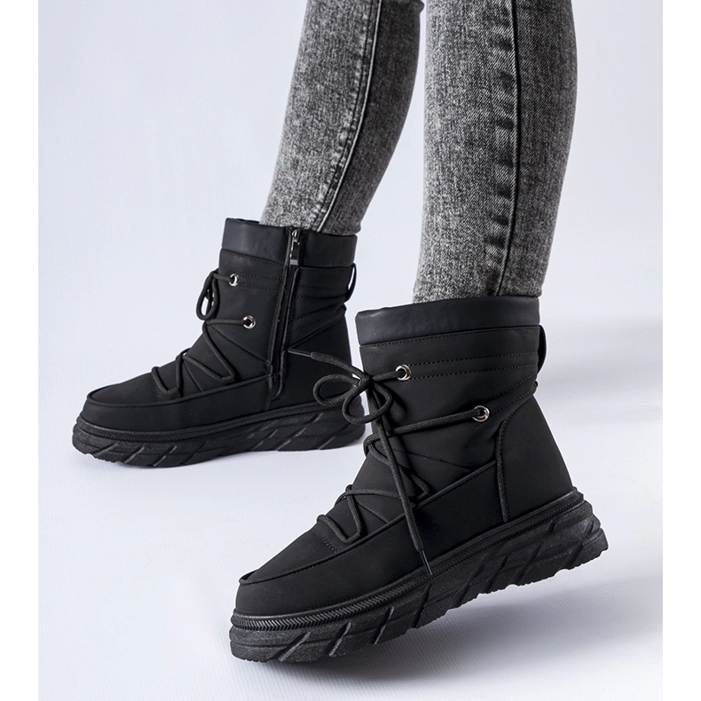 Schwarze, matte, isolierte Jamison-Schneestiefel 1