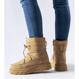 Beige, matt isolierte Jamison-Schneestiefel 1