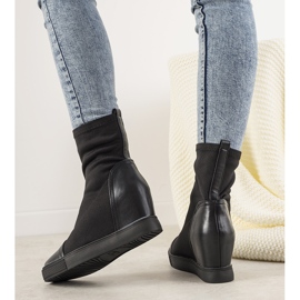 Schwarze elastische Keilsneaker Partida 1