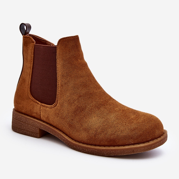 Camel Sawarra niedrige Chelsea-Stiefel für Damen braun 1