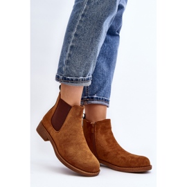 Camel Sawarra niedrige Chelsea-Stiefel für Damen braun 2