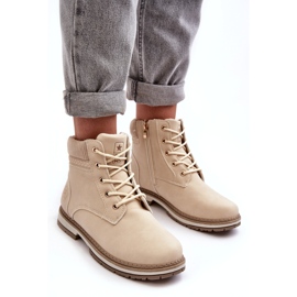 News Isolierte Lederstiefel für Damen Beige Bimena 3