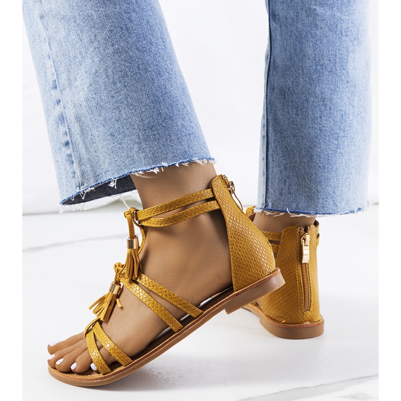 Gelbe Mantila Damensandalen 1