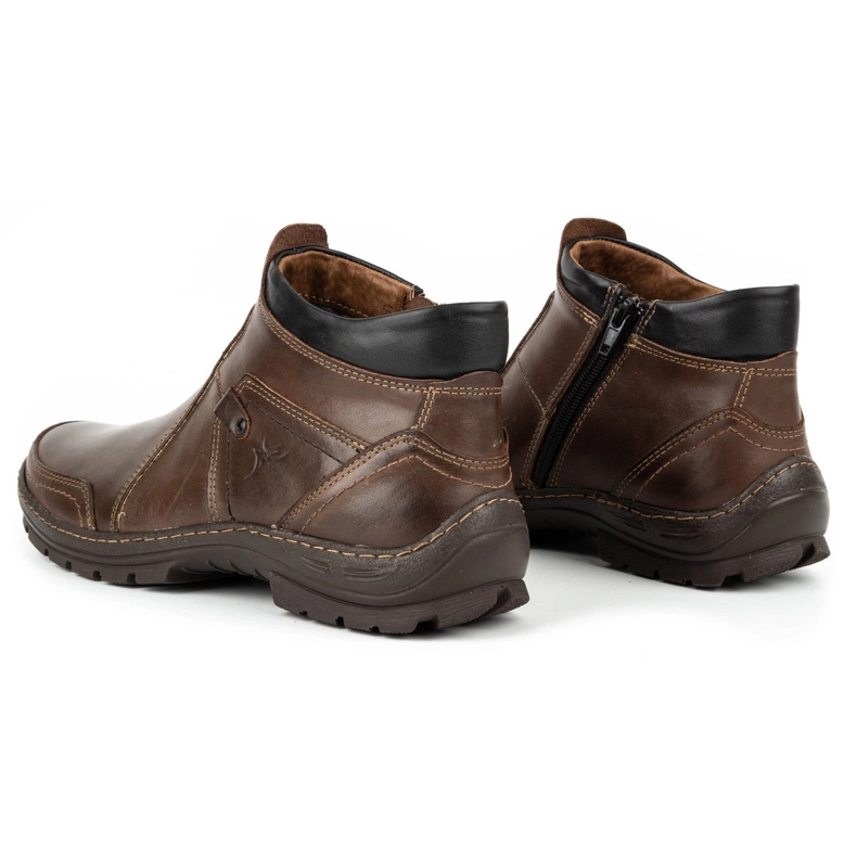 Olivier Herren-Winterstiefel aus Leder 352MP dunkelbraun 4