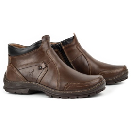 Olivier Herren-Winterstiefel aus Leder 352MP dunkelbraun 2