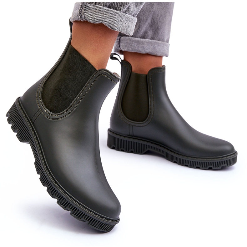 Damen Slip -Green Matte Galoshes grün 4