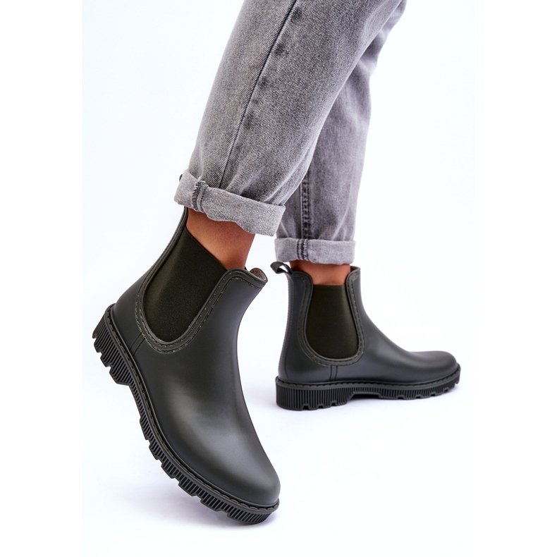 Damen Slip -Green Matte Galoshes grün 1
