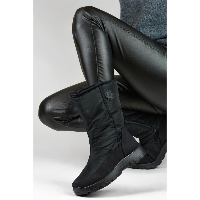 Warme, bequeme Stiefel, Winterschneestiefel schwarz 1