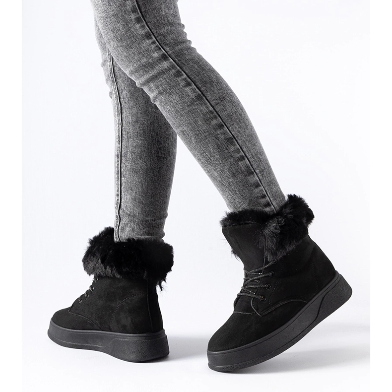 Schwarze Plateau-Schneestiefel von Oliverio 1