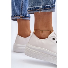 Isolierte niedrige Damen-Sneakers Weiß Big Star MM274029 1