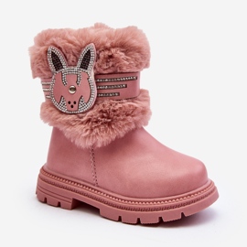 Rosa Lunami Kinder-Schneestiefel mit Fell 1