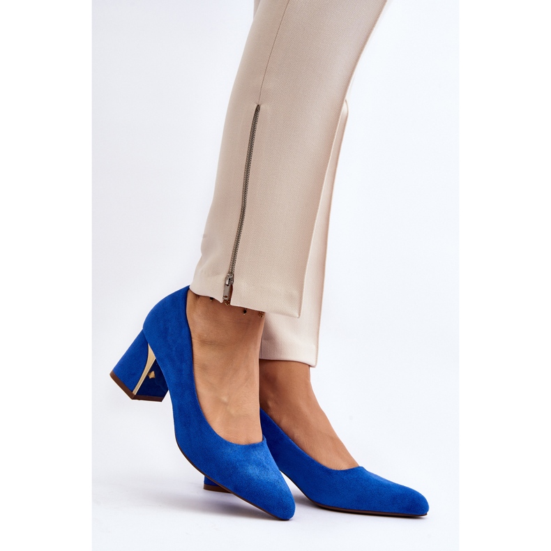 Blaue Stelloria-Pumps mit hohem Absatz 2