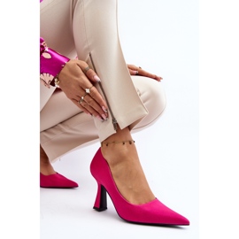 Klassische High Heels mit spitzer Zehenpartie in Fuchsia von Delimena rosa 1
