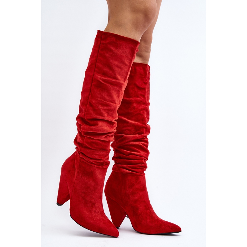 Damen-Wildlederstiefel Lu Boo Rot 1