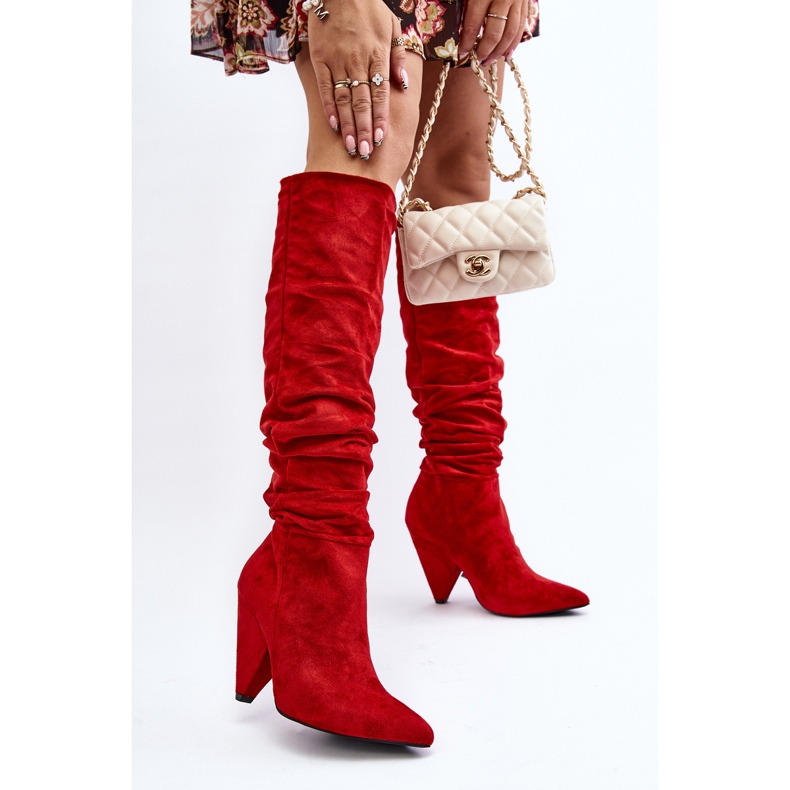 Damen-Wildlederstiefel Lu Boo Rot 2