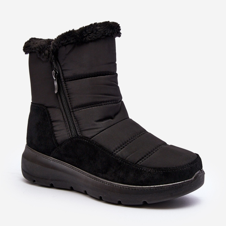 Damen-Schneestiefel mit Fell Schwarz Primose 1