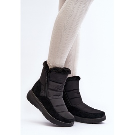 Damen-Schneestiefel mit Fell Schwarz Primose 2