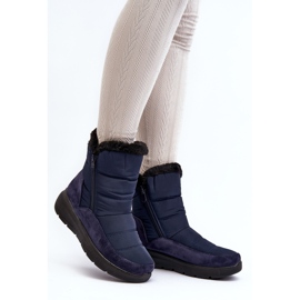 Damen-Schneestiefel mit Fell, Marineblau Primose 2