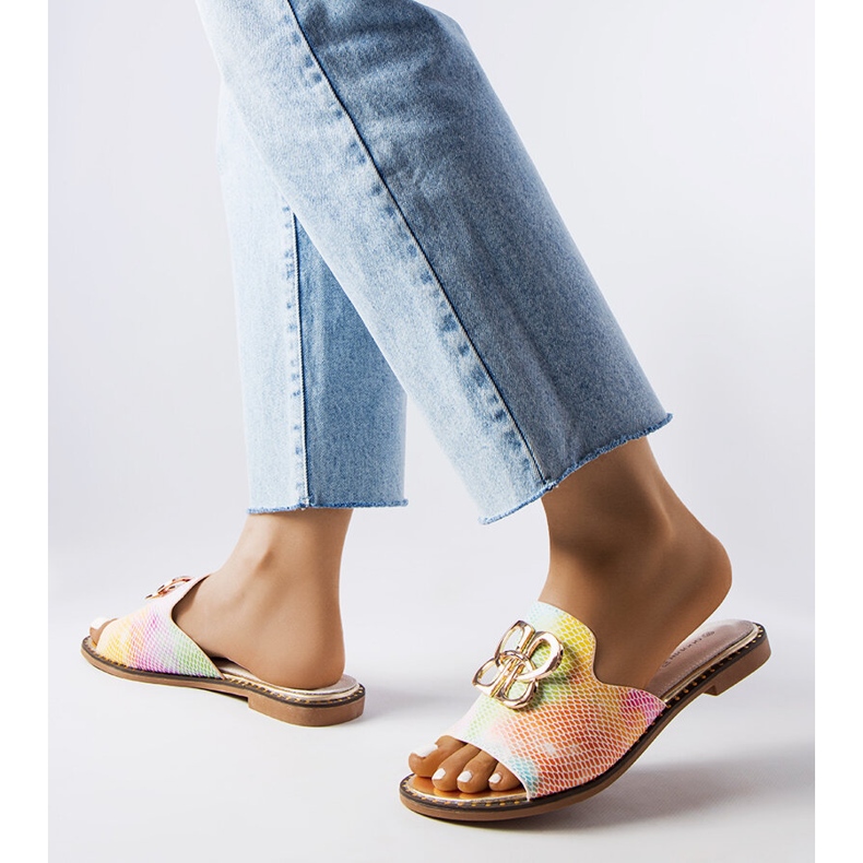 Goodin Lea-Slides mit Regenbogenschnalle mehrfarbig 2