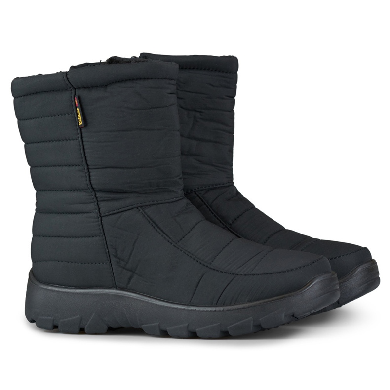 Damen-Schneestiefel, bequeme Winterschuhe mit Reißverschluss schwarz 1