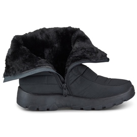 Damen-Schneestiefel, bequeme Winterschuhe mit Reißverschluss schwarz 2