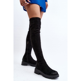 Flache Overknee-Stiefel für Damen La.Fi 270068B-SU Schwarz 3