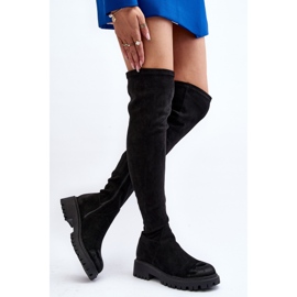 Flache Overknee-Stiefel für Damen La.Fi 270068B-SU Schwarz 5
