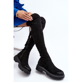 Flache Overknee-Stiefel für Damen La.Fi 270068B-SU Schwarz 6