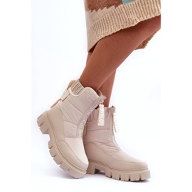 NEWS Hochisolierte Schneestiefel für Damen Beige Freoc 2