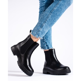 W. Potocki Potocki schwarze Chelsea-Stiefel für Damen 2