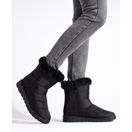 W. Potocki Schwarze Damen-Schneestiefel von Potocki 1