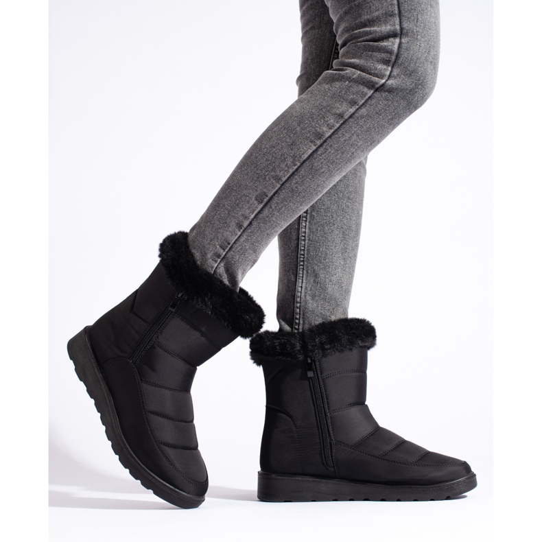 W. Potocki Schwarze Damen-Schneestiefel von Potocki 1