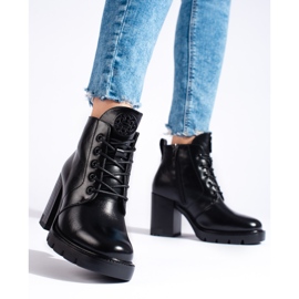 W. Potocki Potocki schwarze Damen-Stiefeletten mit hohen Absätzen 2