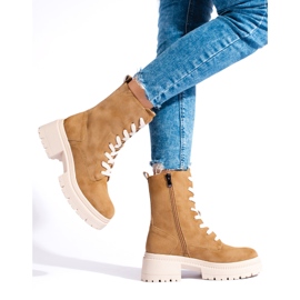 W. Potocki Kamelfarbene Schnürstiefeletten von Potocki braun 2