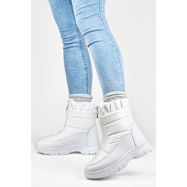 Bequeme, isolierte weiße Schneestiefel für Damen 1