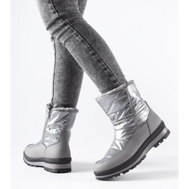 Tylertown silberne, pelzgefütterte Schneestiefel 1