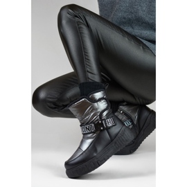 Damen-Winterstiefel, isoliert, schwarze Schneestiefel 1