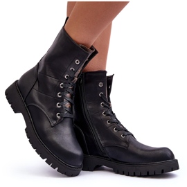 Öko-Leder-Stiefel der schwarzen Arbeiter von Frauen 4