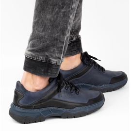 Olivier Freizeitschuhe für Herren aus Leder 842MA Marineblau 2