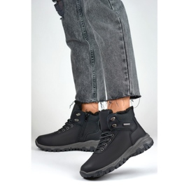 Hohe Trekkingstiefel, schwarze Damen-Bergschuhe 1