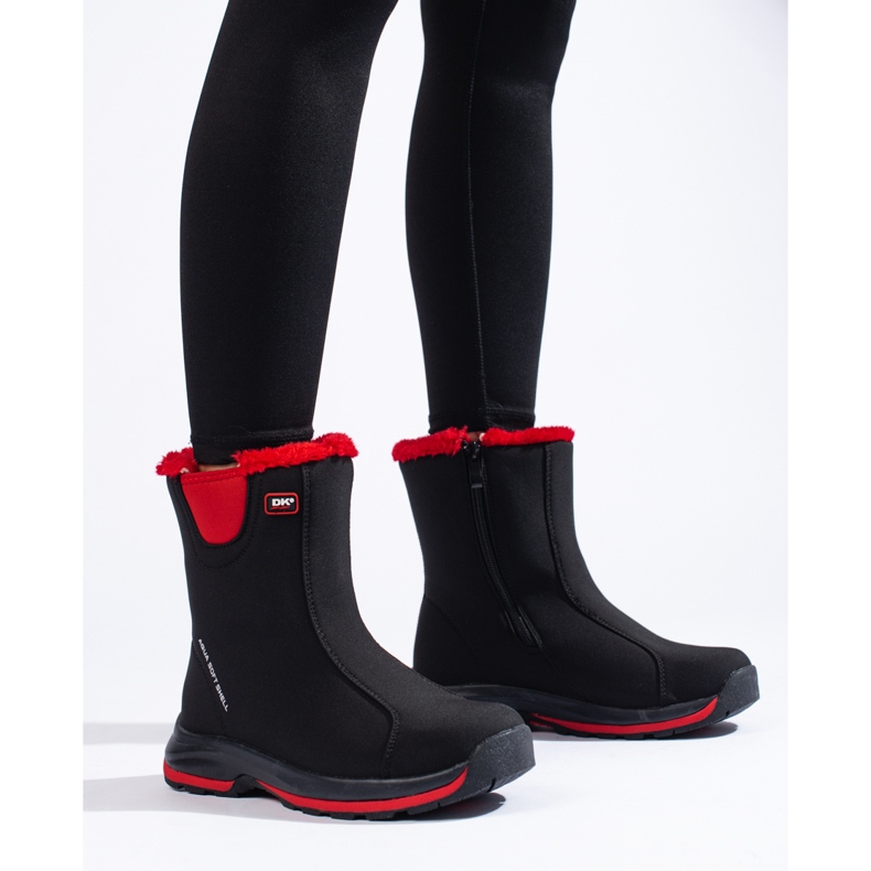 DK Damen-Trekkingstiefel, mit Fell isoliert schwarz 1