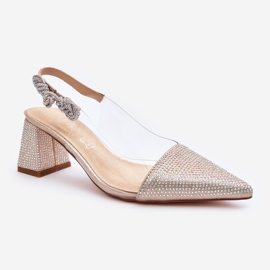 Elegante spitze Pumps D&amp;A MR91292-1 Gold golden 2