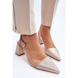 Elegante spitze Pumps D&amp;A MR91292-1 Gold golden 1