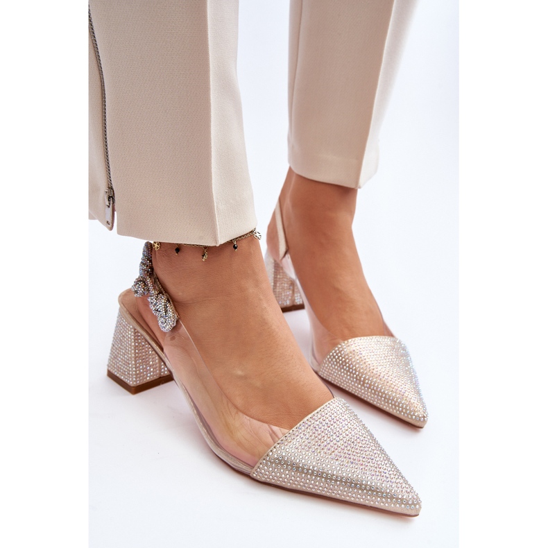 Elegante spitze Pumps D&amp;A MR91292-1 Gold golden 1