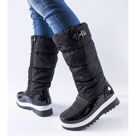 Schwarze isolierte hohe Schneestiefel von Canneto 1